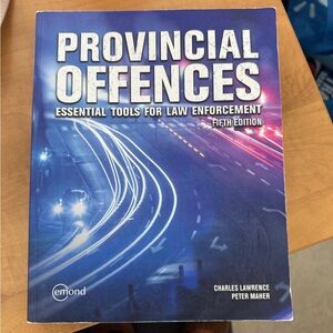 Textbook provincial offenses 5th ed. Lawrence Maher